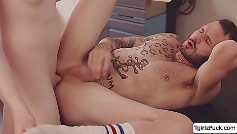 Sexy blonde gets her ass fucked really deep in her ass