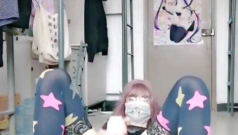 Chinese shemale fucks herself in the nude in the nude