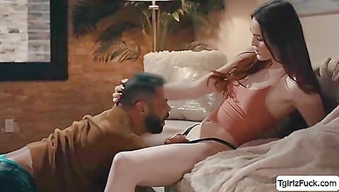 big tittied brunette babe fucks her lover in her ass