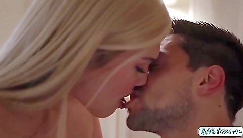 Busty blonde bitch gets her pussy pounded by a guy