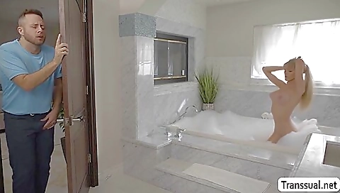 Blonde whore is ready to get her tight anal deepthroated