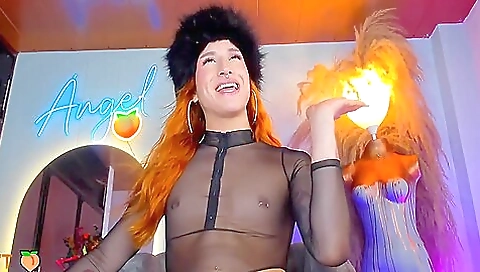 Tattooed redhead beauty fucked solo by her boyfriend