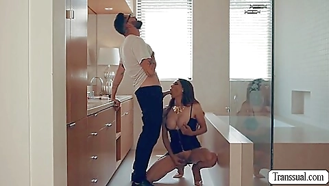 Big boobed brunette stepmom fucked in anal and deepthroat