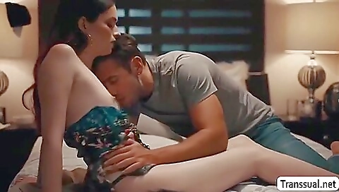 Hot step fantasy shemale is making love with step-father